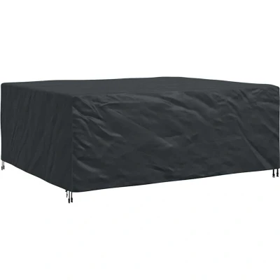 Image of vidaXL Outdoor Furniture Cover Black 250 x 210 70 cm 420D