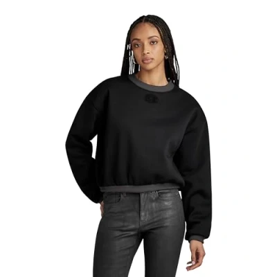 Image of G STAR RAW Women&#039;s Badge Logo Oversized Sweater, black (dk D24218 C235 6484), L