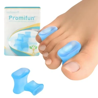 Image of Upgraded Gel Toe Separators 12 Pack Bunion Pads Spacers for Straightening Overlapping Toes, Bunions, Calluses Soft Silicone Corrector Men and Women(6M+6S)