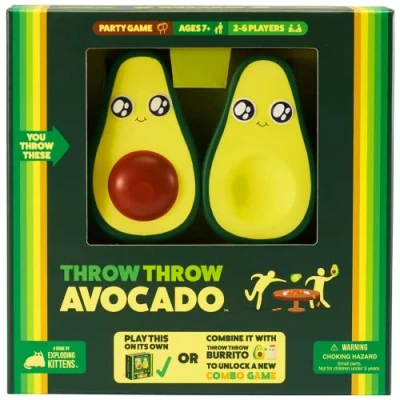 Image of Throw Avocado by Exploding Kittens 2 6 Players Ages 7+ 15 Minutes to Play Dodgeball Card Game Party Game, Family Night, Kid and Adult