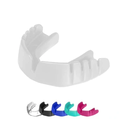 Image of OPRO Snap Fit Instant Level Adult and Kids Sports Mouthguard, Gum Shield for Hockey, Lacrosse, Rugby, MMA, Boxing Other Contact Combat (White, Adult)