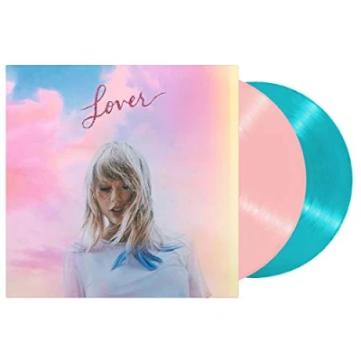 Image of Taylor Swift Lover Pink &amp; Blue vinyl Sealed 2019 USA 2 LP set B0030972 01ST02