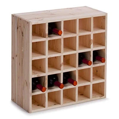 Image of Zeller 13172 Wine Rack 52 x 25 cm Natural Wood