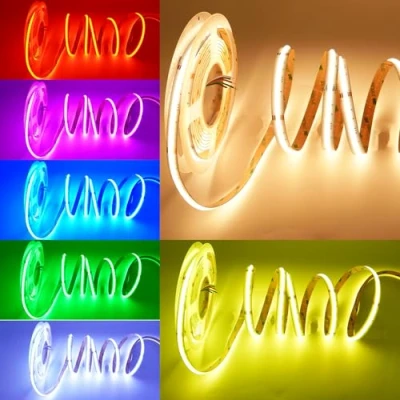 Image of Boarda RGBW COB LED Strip,24V 784LEDs/m Strip Lights 5RGB+Warm White Strips Flexible Tape for Living Room,Bedroom,Ceiling,TV,Home,KTV,Home Decoration (5M/16.4FT)