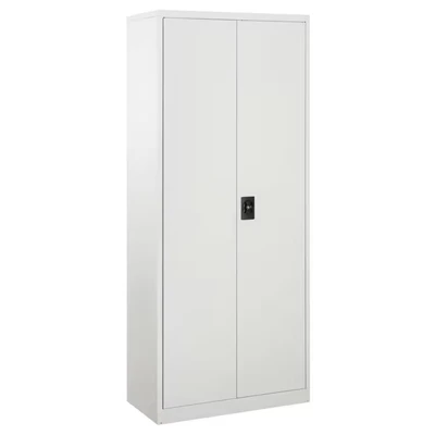 Image of vinsetto Cool Rolled Steel Tall Office Lockable Filing Cabinet 2 Doors 4 Internal Adjustable Shelves Bookcase Storage Unit 80 L x 40 W 184 cm
