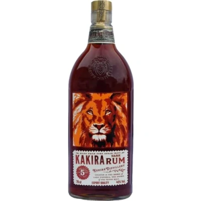 Image of Kakira African 5 Year Old Dark Rum 70cl 40% ABV Aged in Ex Bourbon &amp; Sherry Casks Handcrafted Uganda Tropical Notes Smooth Toffee Finish