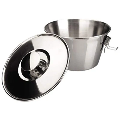 Image of Life Style Pudding Mould with Lid Stainless Steel Steamer Egg Tart Mold Basins Cases Individual Cake Tins Yorkshire Tin 18 cm