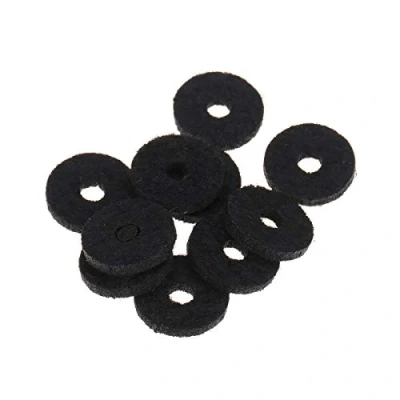 Image of Musiclily Basic Guitar Strap Button Felt Washers, Black (Set of 20)
