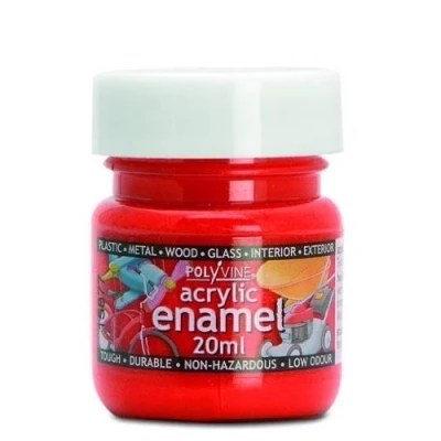 Image of Polyvine Acrylic Enamel 100ml Bright RED