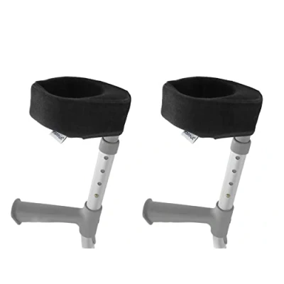 Image of KMINA Elbow Crutch Pads Closed Cuff (x2 Units), Crutches for Adults, Covers, Comfy Pads, Cushion Crutches, Padding Made in Europe