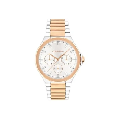 Image of Calvin Klein Vibrancy Watch silvercoloured/rose goldcoloured, Women&#039;s, Size: One Size, Silver coloured/rose gold coloured