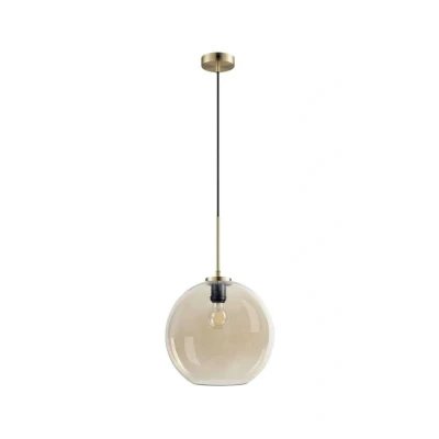 Image of Dyberg Larsen Loop hanging light 30 cm amber/brass