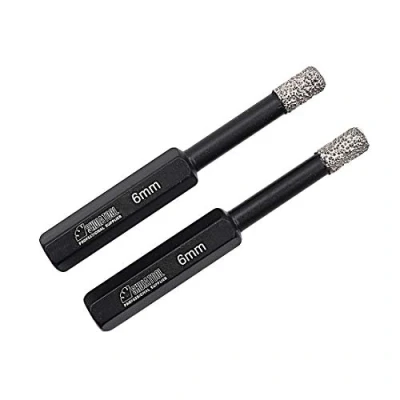 Image of SHDIATOOL Dry Diamond Drill Bits 2PK 6mm Hex Shank for Porcelain Tile Ceramics Marble
