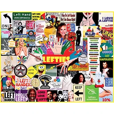 Image of White Mountain Puzzles Lefties, 1000 Piece Jigsaw Puzzle