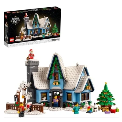 Image of LEGO Icons 10293 Santa&#039;s Visit Winter Village Collections (1445 Pieces)