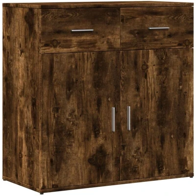 Image of vidaXL Sideboard Smoked Oak 79x38x80 cm Engineered Wood