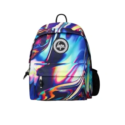 Image of hype school uni casual work hiking day backpacks for kids boys girls teens men and women (Multi Liquid Metal, One Size)