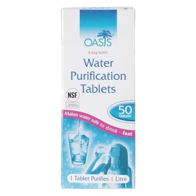 Image of Oasis Water Purification Tablets Pack of 50 Purifier for Travel One