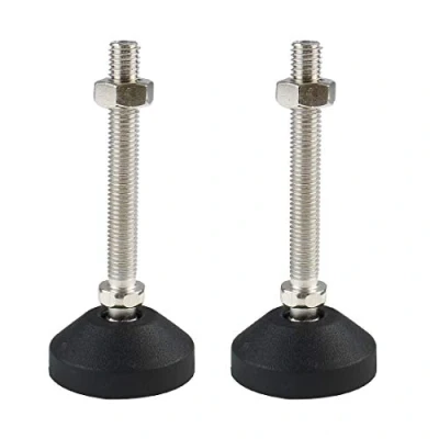 Image of sourcing map M8 x 80mm Threaded Adjustable Leveling Foot Furniture Glide 2pcs