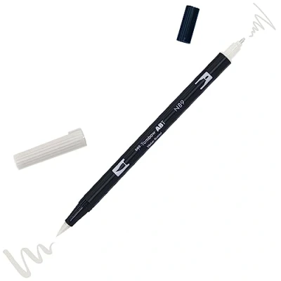 Image of Tombow ABT N89 Dual Brush Pen Warm Grey 1