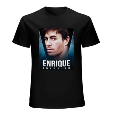 Image of Enrique Iglesias T Shirt Black Unisex Mens Tees L