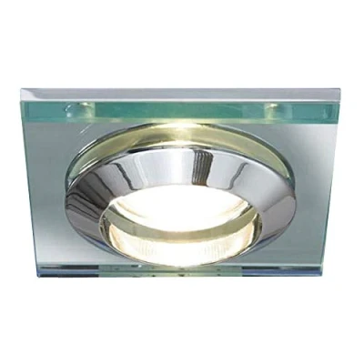 Image of HIB 1 LED Spot Lights Downlights Recessed Ceiling Square Mirrored Glass