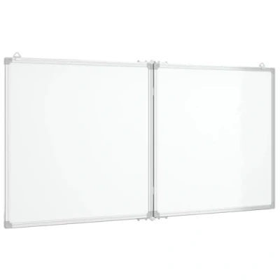 Image of vidaXL Magnetic Whiteboard Foldable Dry Erase Board Aluminium Frame, 120x60 cm, Home/Office Memos/Photos