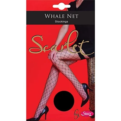 Image of Silky Womens/Ladies Scarlet Whale Net Stockings (1 Pair) (Medium (5ft 5ft8)) (Black)