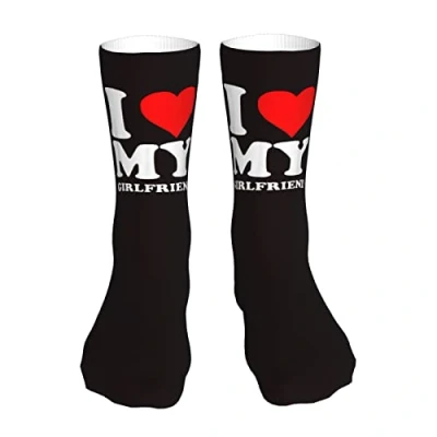 Image of 934 Trainer Socks I Love My Girlfriend Work Breathable Sports Warmer Athletic For Gifts Outdoor Everyday,40Cm