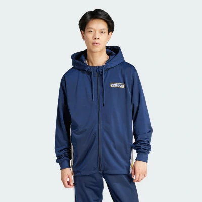 Image of adidas Originals Hoodie, Men&#039;s, Size: Medium, Night indigo/bold gold/white