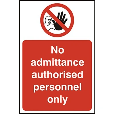 Image of Authorised Personnel Sav (Pk5) 200mm X 300mm