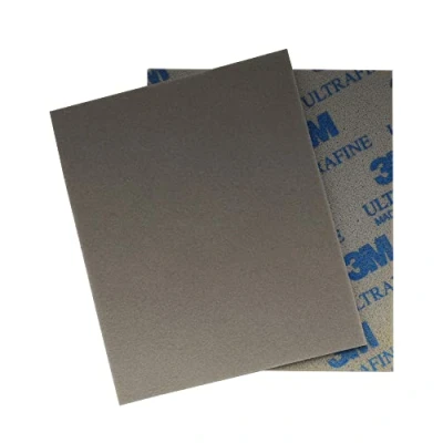 Image of 3M Softback Sanding Sponge Aluminum Oxide Abrasive Pad 4 1/2 Inch x 5 Inch, Ultrafine 800 1000 Grit (Set of 2)