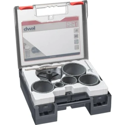 Image of kwb Profi Hole Saw Set for Tilers 499505 (8 Pieces, HM Spread, Precision Tube, high Temperature soldered)