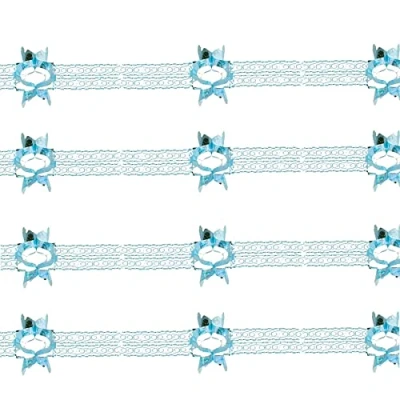 Image of Widdle Gifts Ltd Pack 4 Foil 30cm x 2.7M Garland Christmas Ceiling Decorations Ice Blue