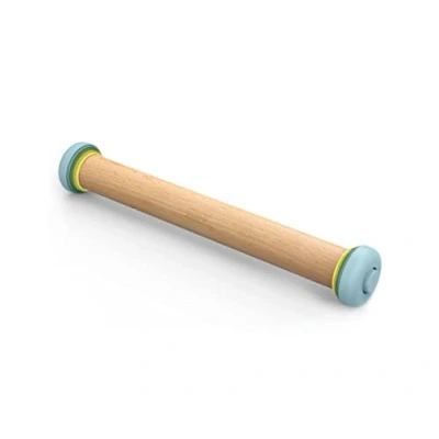 Image of Joseph Duo Rolling Pin with adjustable pastry thickness, Baking and dough rollers, Beech Wood, Multicolour