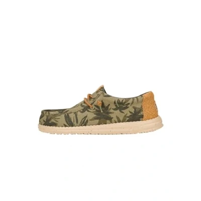 Image of HEYDUDE Wally Palm Jute, Men Slip On shoes, Burnt Olive/Ginger Brown, M7