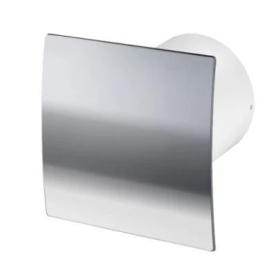 Image of Bathroom extractor fan, diameter 100 mm, ball bearing, Silent Standard EscudoLine System+, chrome, Ø 4.40 watts