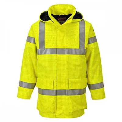 Image of Portwest Bizflame Rain Hi Vis Multi Lite Jacket Yellow 4XL