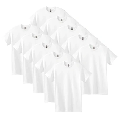 Image of GILDAN Men&#039;s, Heavy Cotton T shirt, Style G5000, White, S