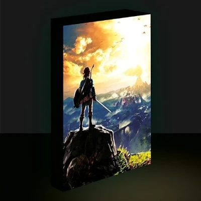 Image of Pyramid International the Legend of Zelda Light Up Canvas (Into Wilds Design) Large 30cm x 40cm Official Merchandise, Black