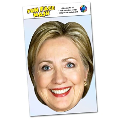 Image of Party People 1 x Hilary Clinton Celebrity Face Mask Ready To Wear C
