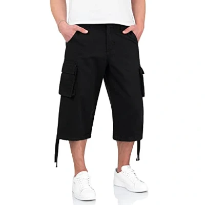 Image of Surplus Raw Vintage Men&#039;s Cargo Trooper Legend 3/4 Shorts, Black, S