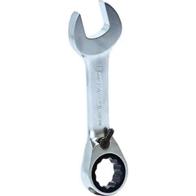 Image of KS Tools 503.4641 GEARplus combination ratcheting spanner, stubby, 18mm