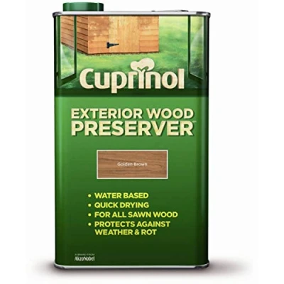 Image of Cuprinol Exterior Wood Preservers Golden Brown 5L