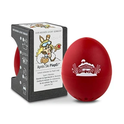 Image of Brainstream A003577 Après Ski PiepEgg Egg Timer with 3 Melodies for Hardness Levels, red