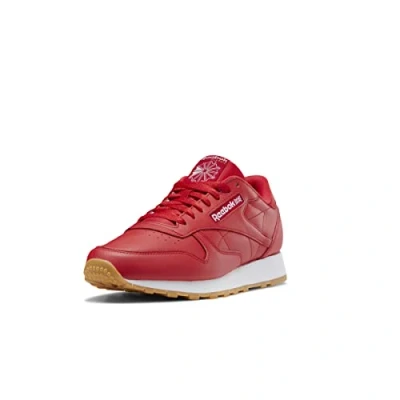 Image of Reebok Unisex Adult Classic Leather Sneaker, Vector Red/Ftwr White/Reebok Rubber Gum 03, 13 Women/11.5 Men