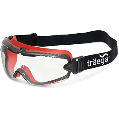 Image of Traega CONZA KN Rated Indirect Vent Premium Comfort Safety Goggles &amp; Strap Anti Fog Scratch Clear