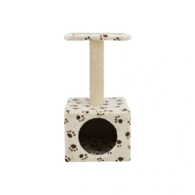 Image of Trixie Zamora Scratching Post, with Paw Prints, 61 cm, Beige