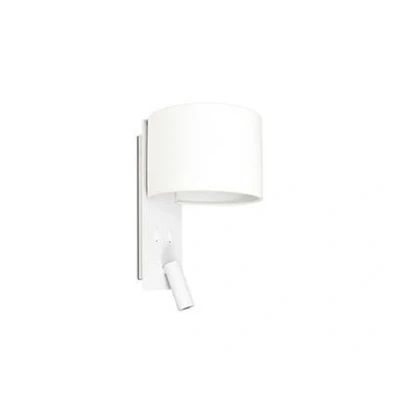 Image of Fold Wall Light White with Shade 1x E27 Reading 3W