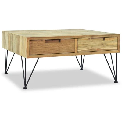 Image of vidaXL Coffee Table 80x80x40 cm Solid Teak